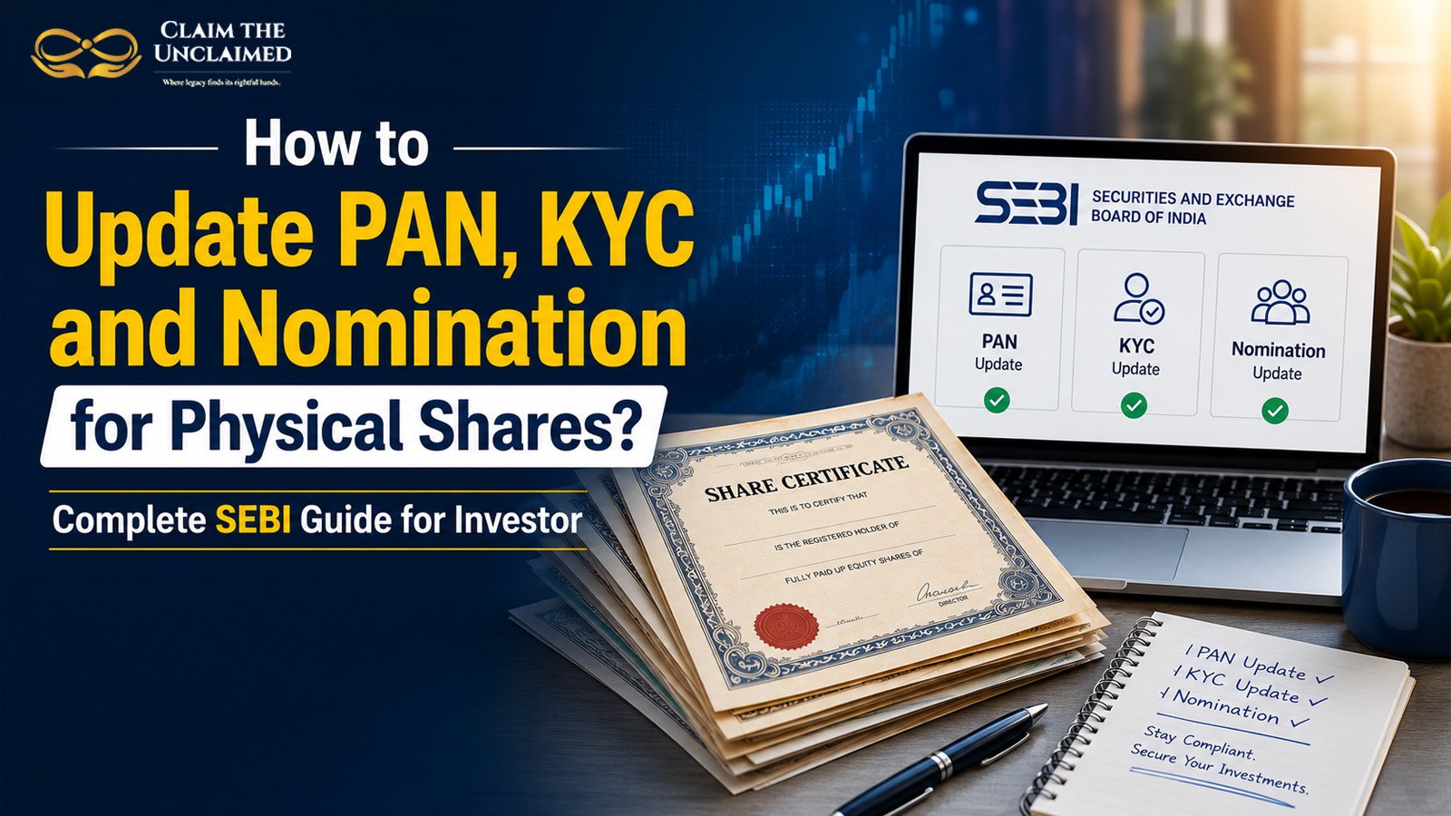 How to Update PAN, KYC and Nomination for Physical Shares? Complete SEBI Guide for Investors